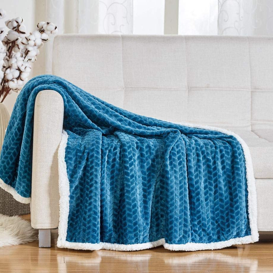 Decor&More Home Essentials Braided Sherpa Blanket
