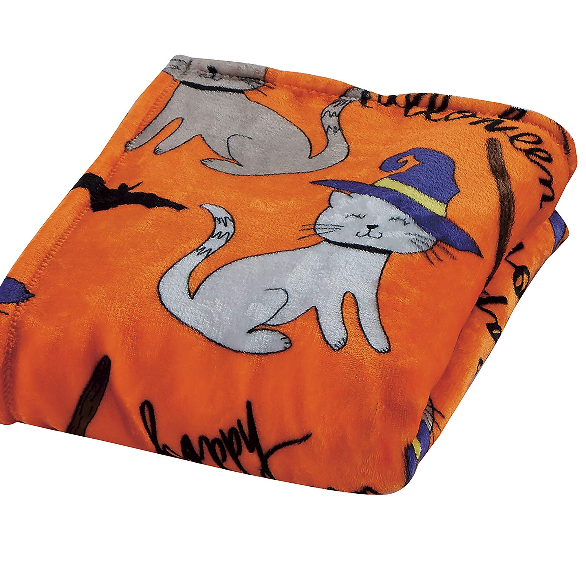 Decor&More Happy Halloween Microplush Throw Blanket (50" x 60")