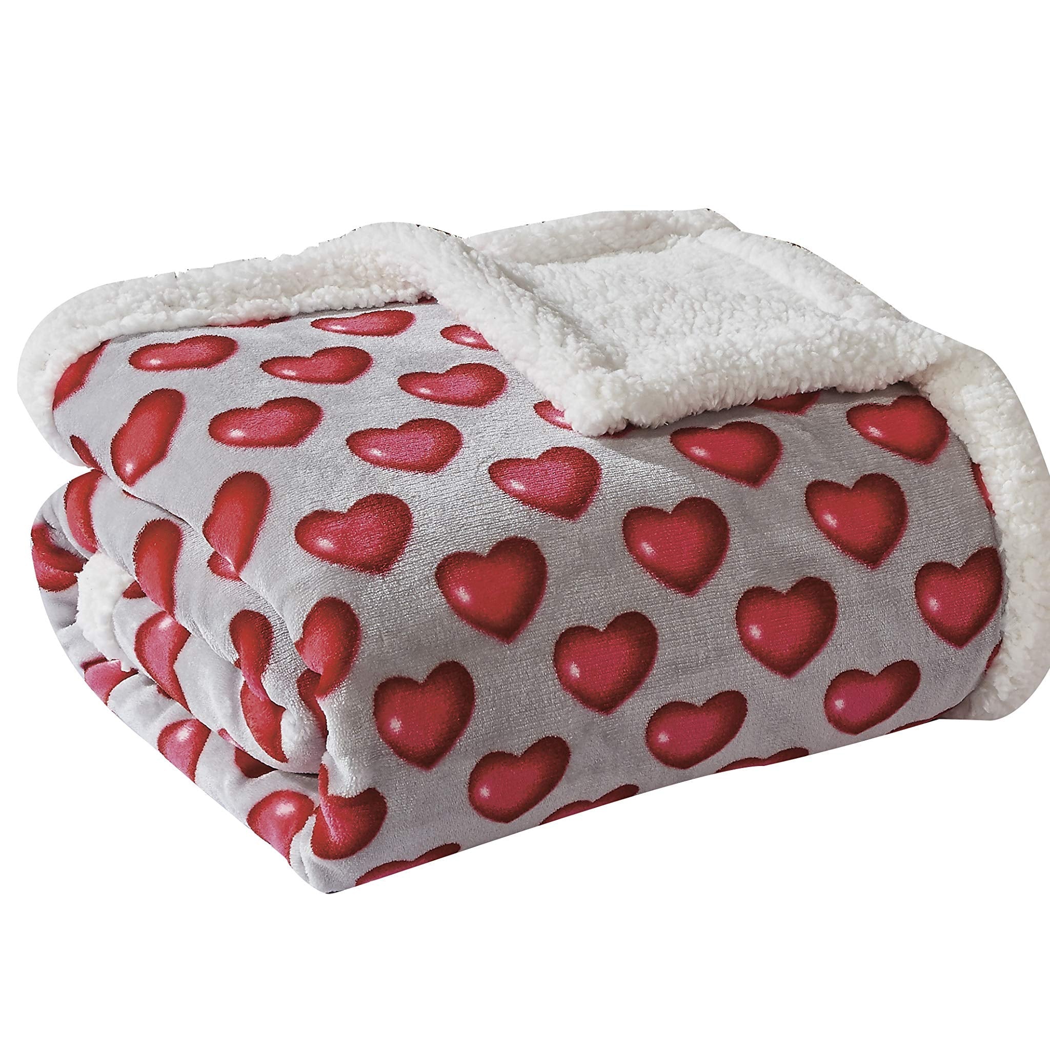 FAITH, HOPE, LOVE HOME DÉCOR Heart Throw Blanket – Ultra Soft Microplush 50"x60" | Cozy Love Theme Gift for Couch, Bed, Travel | Washable