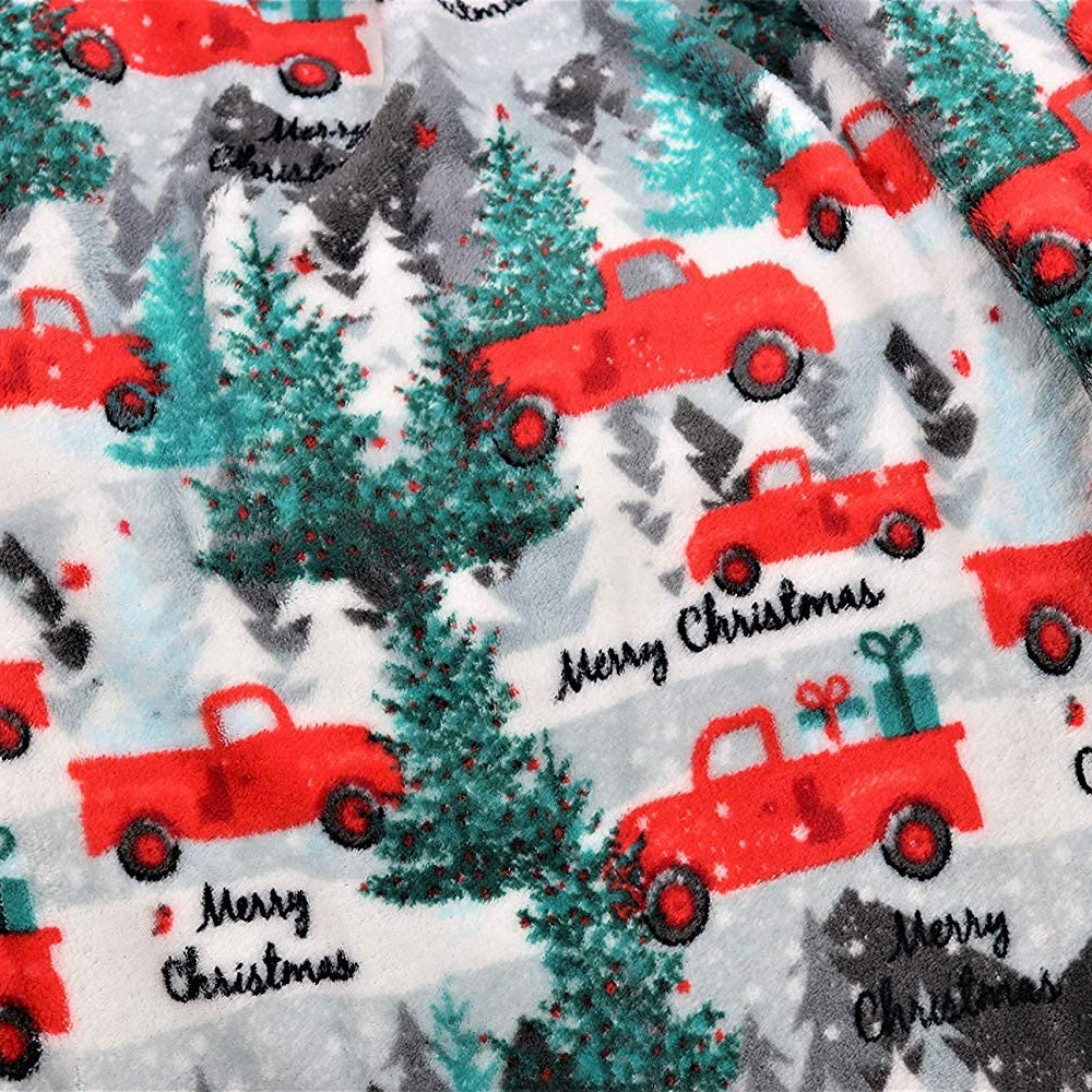 Decor&More Festive Holiday Microplush Throw Blanket (50" x 60") - Forest Friends