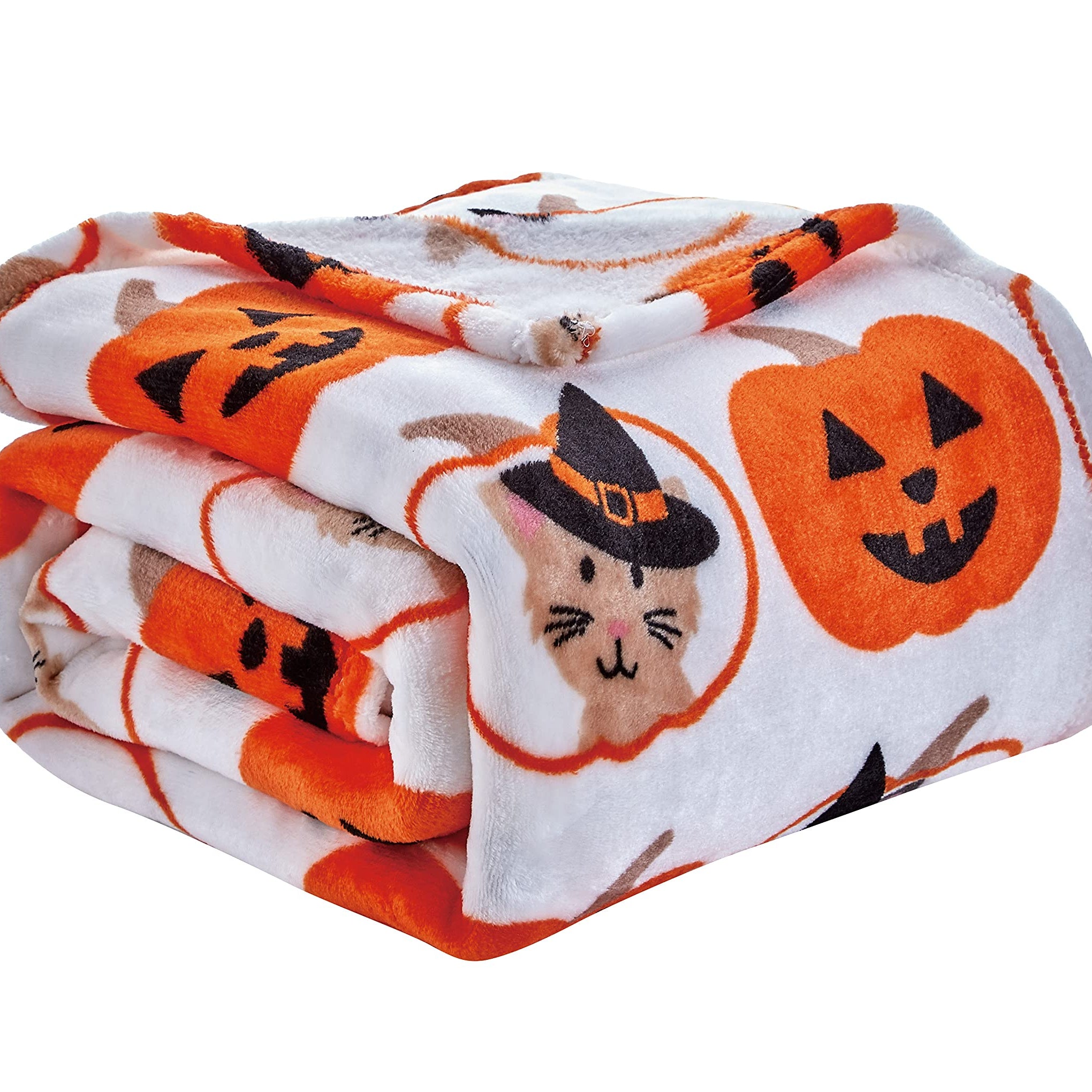 Decor&More Happy Halloween Microplush Throw Blanket (50" x 60")