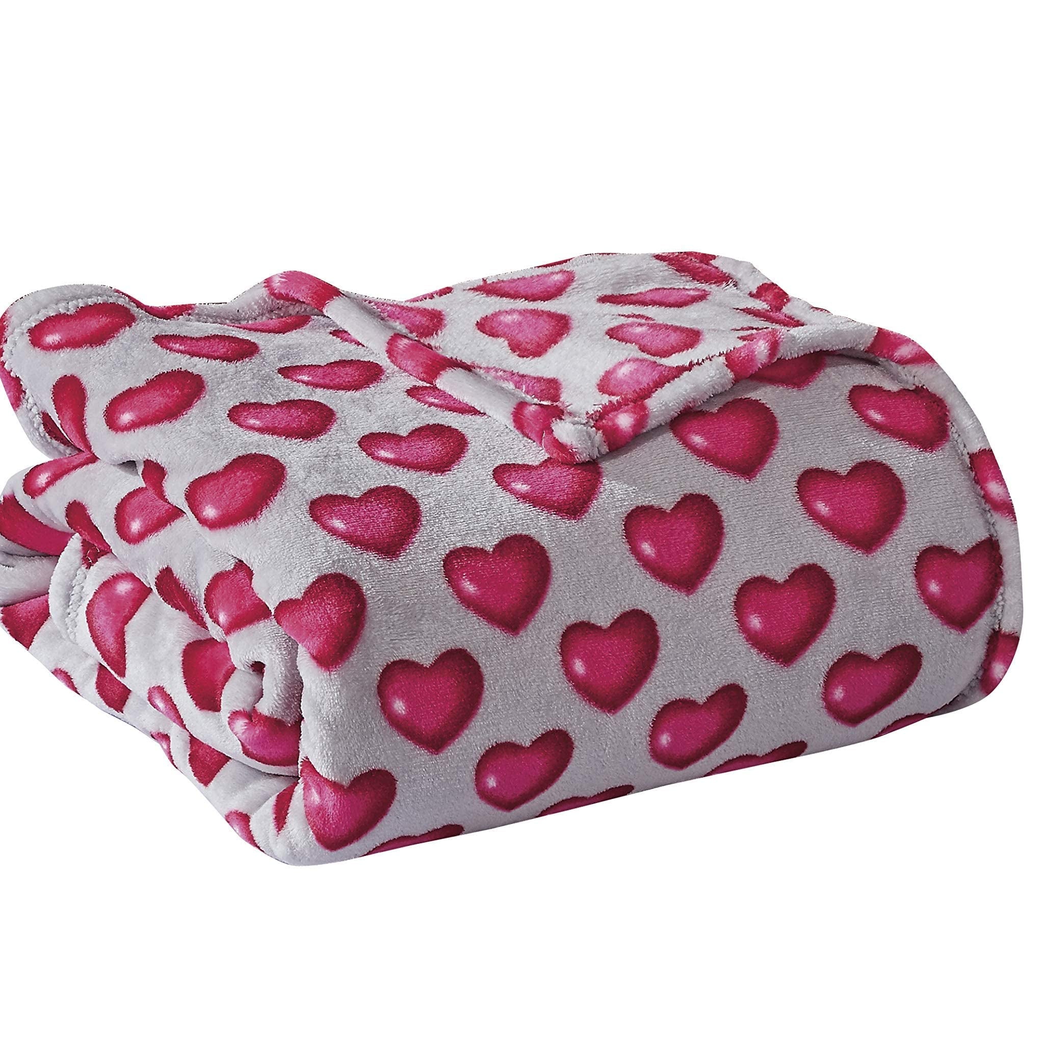 FAITH, HOPE, LOVE HOME DÉCOR Heart Throw Blanket – Ultra Soft Microplush 50"x60" | Cozy Love Theme Gift for Couch, Bed, Travel | Washable