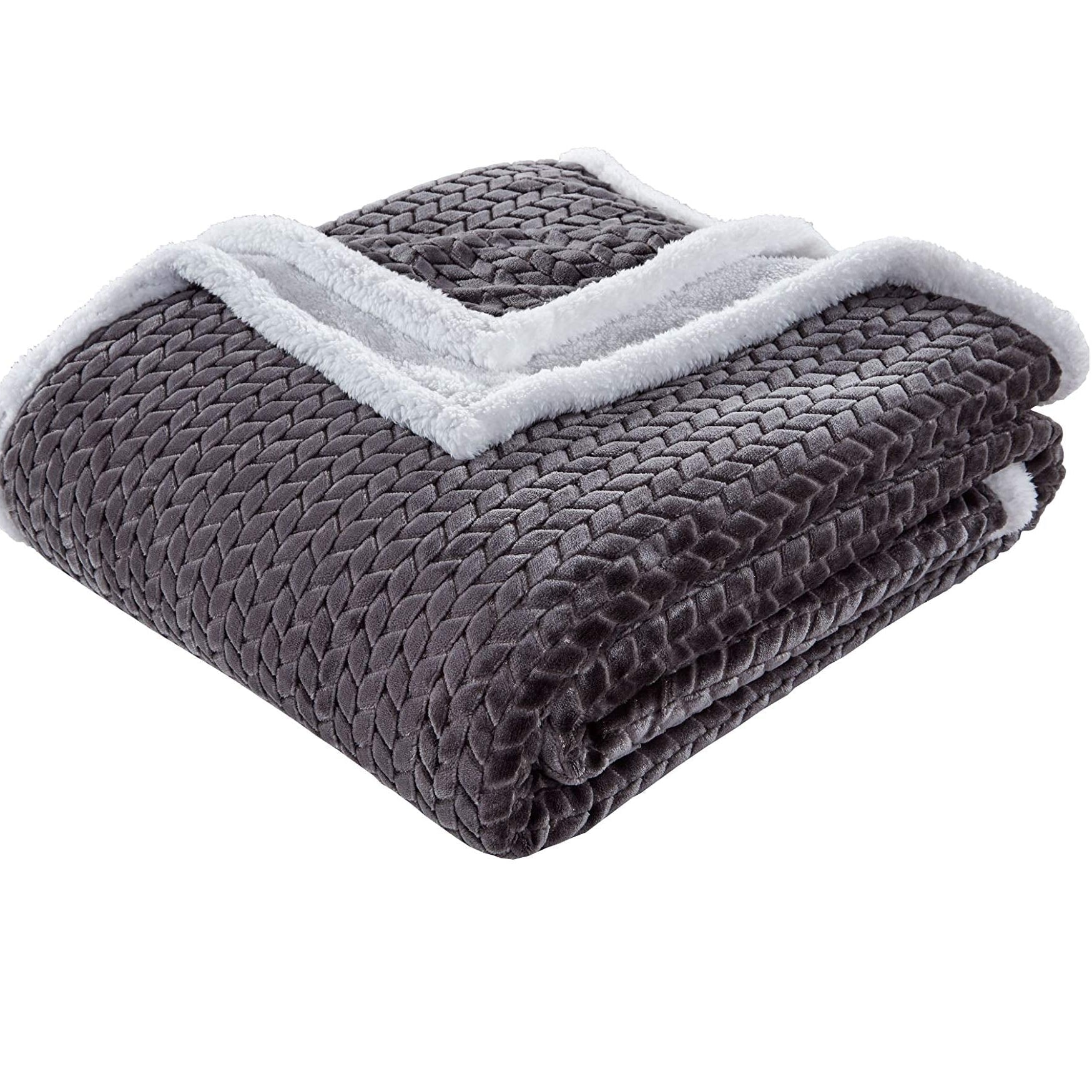 Decor&More Home Essentials Braided Sherpa Blanket