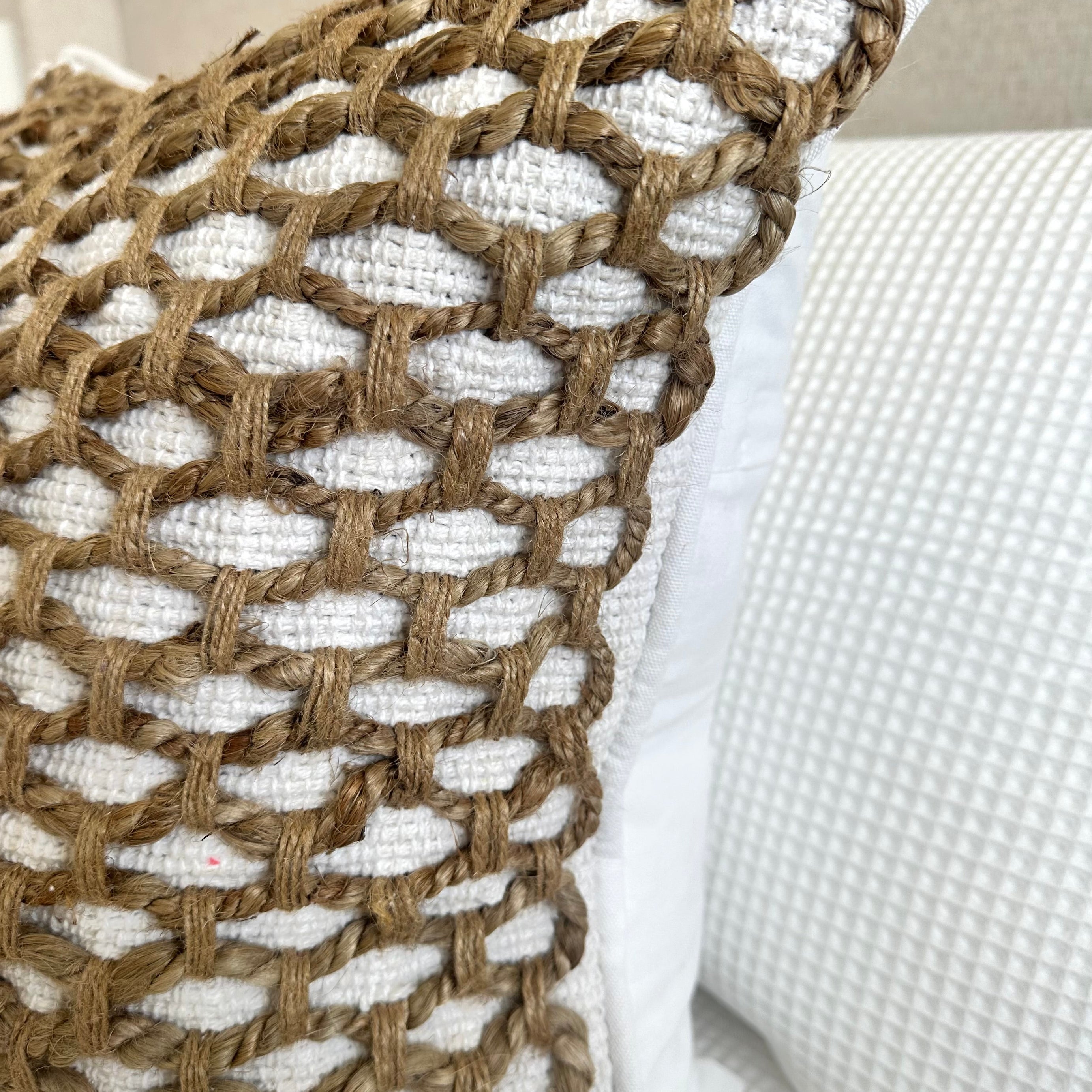 Tuban Pillow Cover – Neutral Textured Boho Accent Pillow