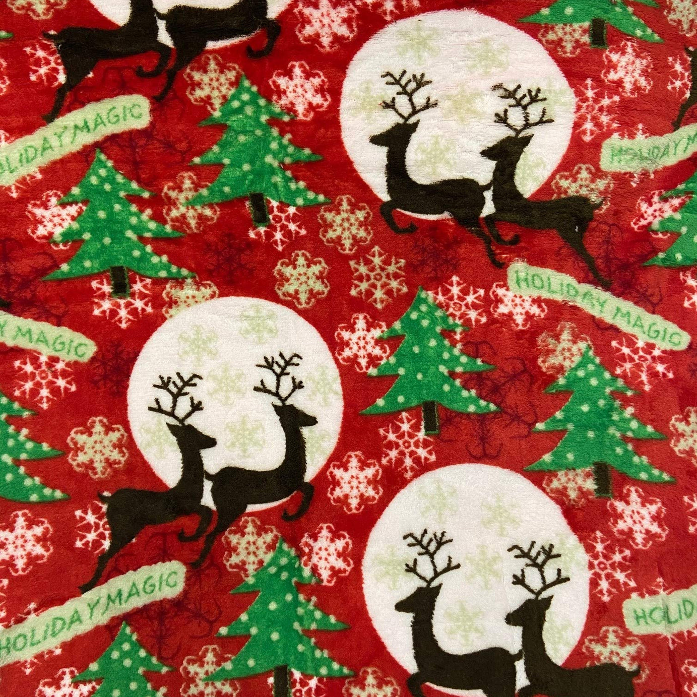 Decor&More Festive Holiday Microplush Throw Blanket (50" x 60") - Holiday Magic