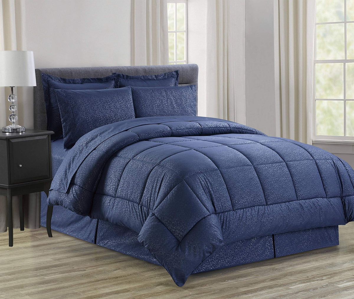 Decor&More Home Essentials 8 Piece Embossed Vine Bed in a Bag Faith-Hope-Love-Home-Decor
