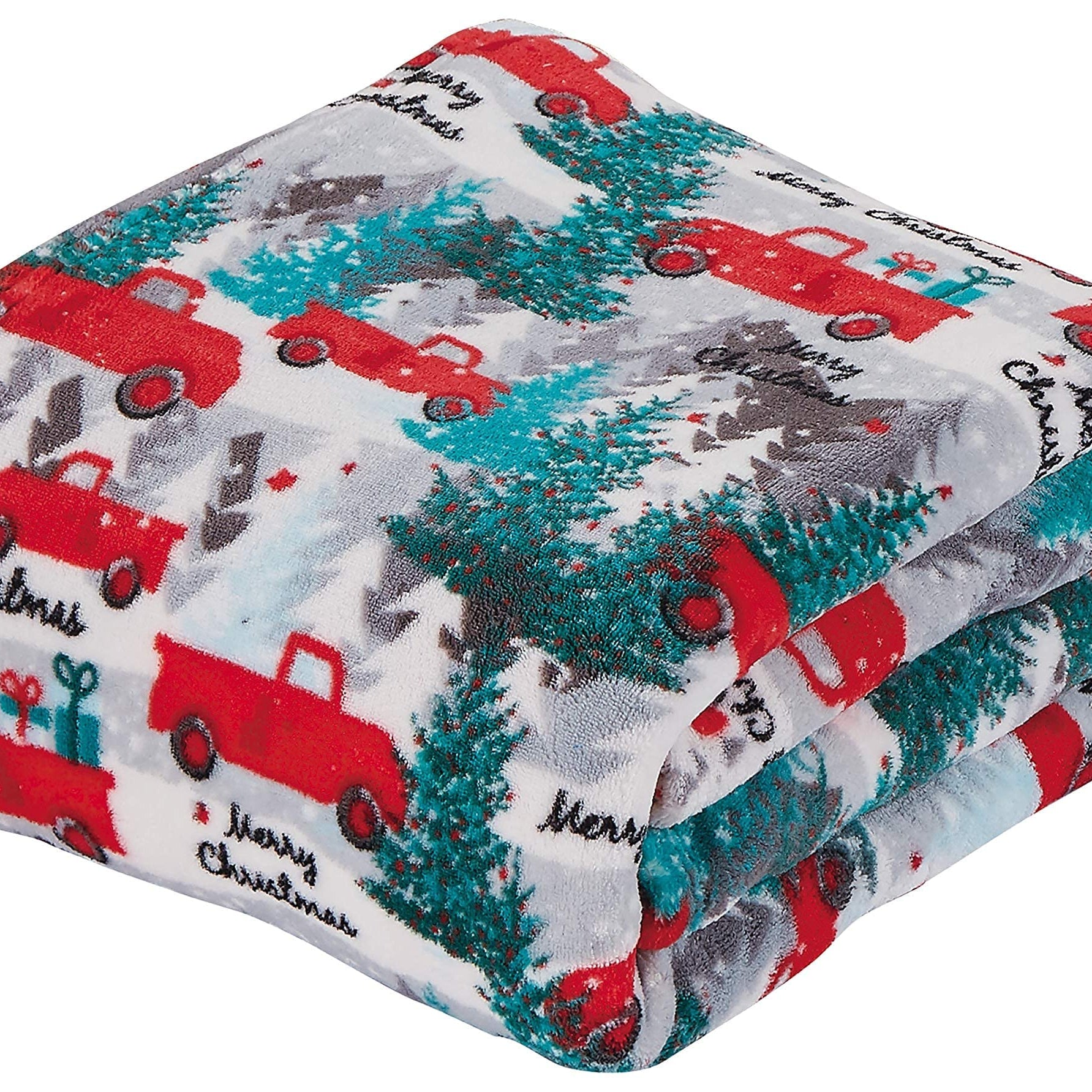 Decor&More Festive Holiday Microplush Throw Blanket (50" x 60") - Forest Friends