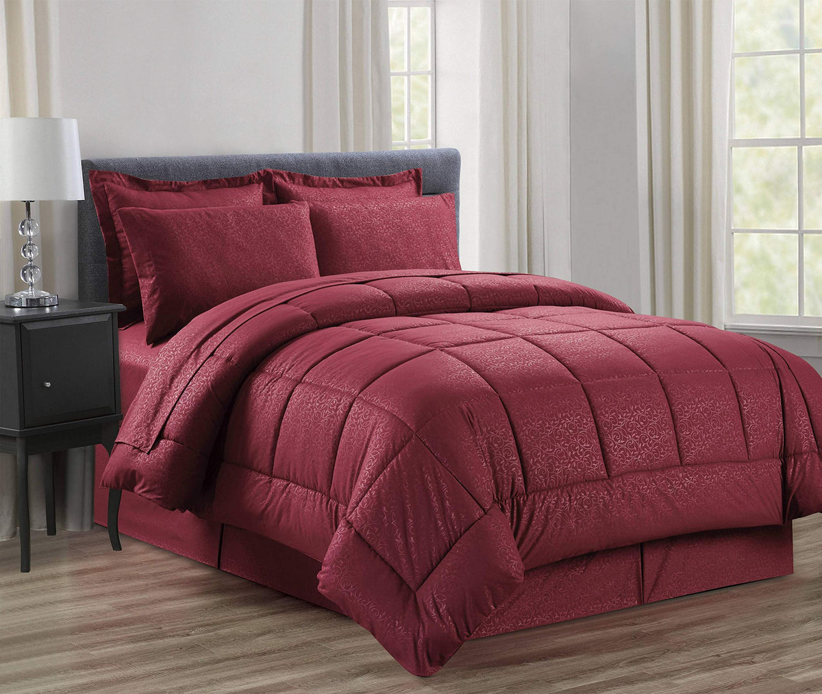 Decor&More Home Essentials 8 Piece Embossed Vine Bed in a Bag Faith-Hope-Love-Home-Decor