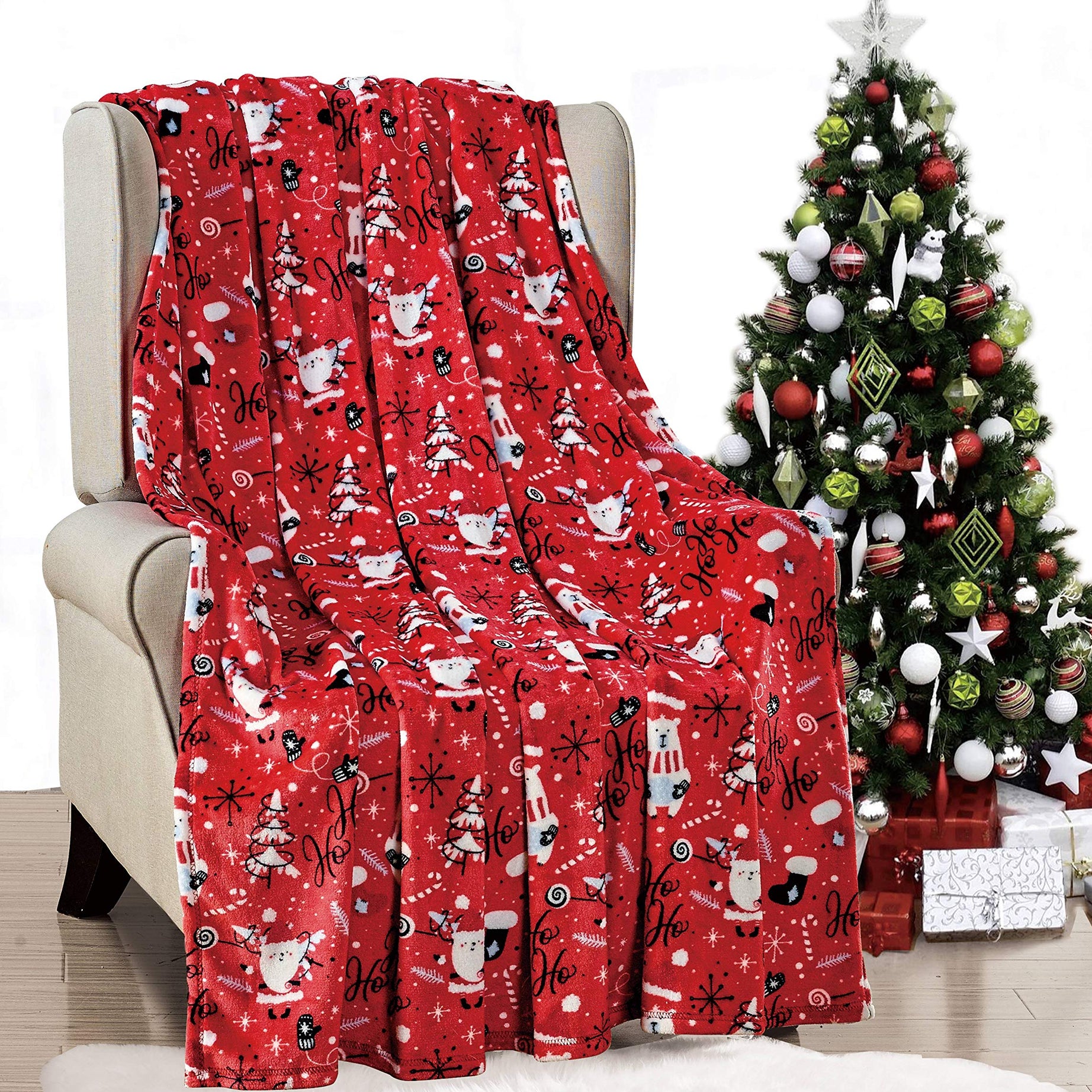 Decor&More Home Essentials Christmas Throw