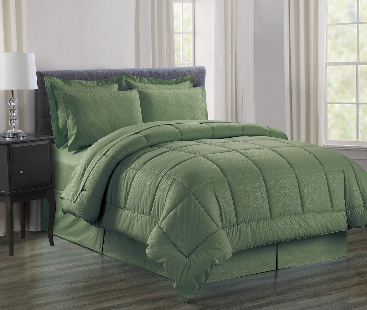 Decor&More Home Essentials 8 Piece Embossed Vine Bed in a Bag Faith-Hope-Love-Home-Decor