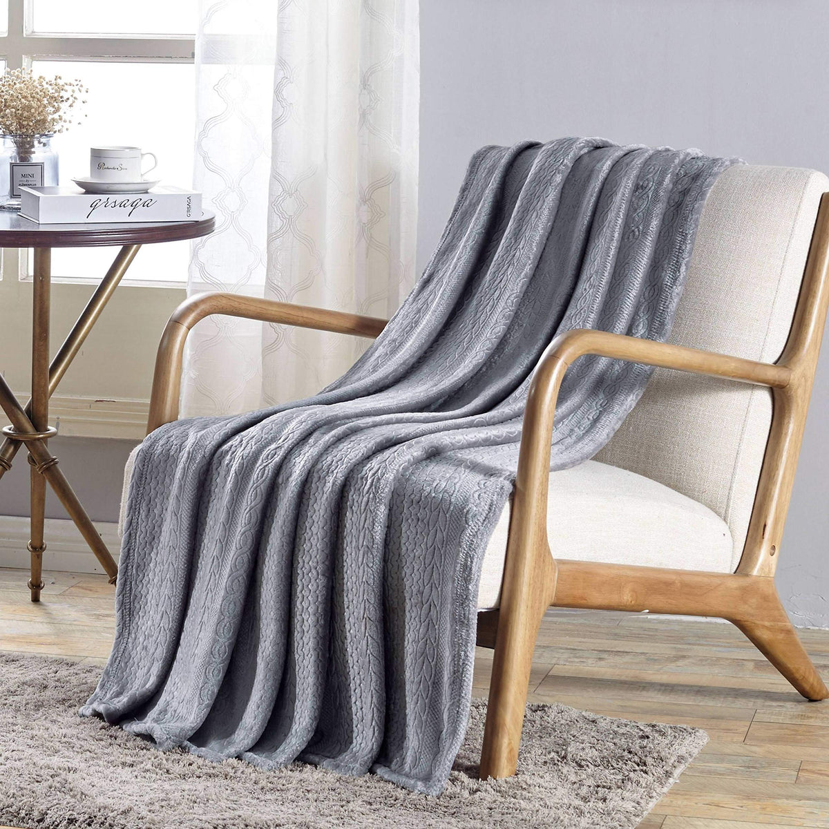 Decor&More Double Helix Embossed Ultra Lush Throw Blanket (50" x 60") Faith-Hope-Love-Home-Decor