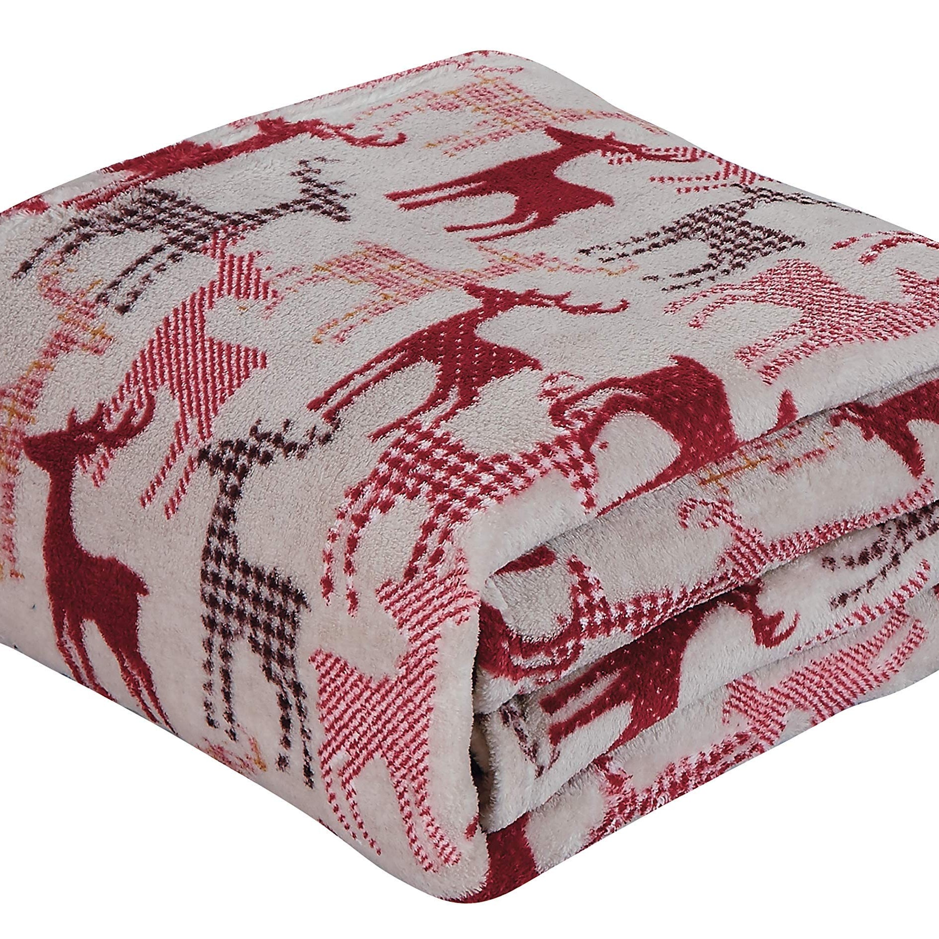 Decor&More Festive Holiday Microplush Throw Blanket (50" x 60") - Forest Friends