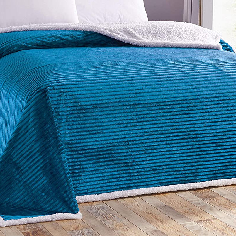 Decor&More Home Essentials Corduroy Sherpa Blanket
