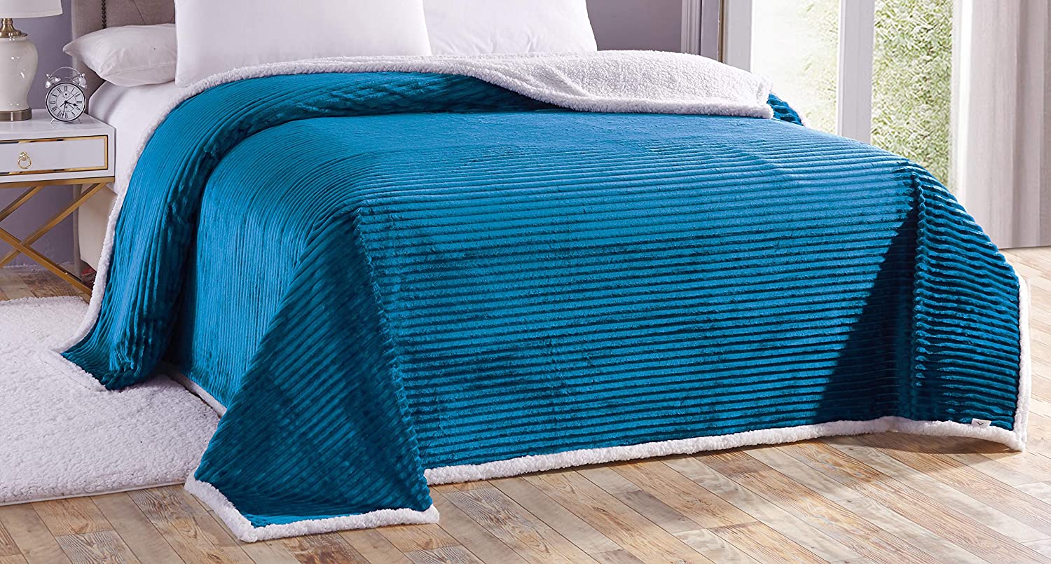 Decor&More Home Essentials Corduroy Sherpa Blanket