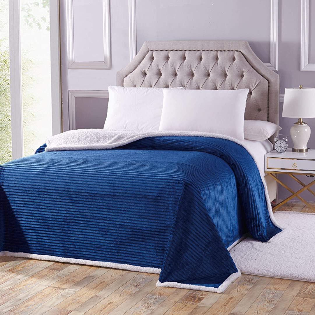 Decor&More Home Essentials Corduroy Sherpa Blanket
