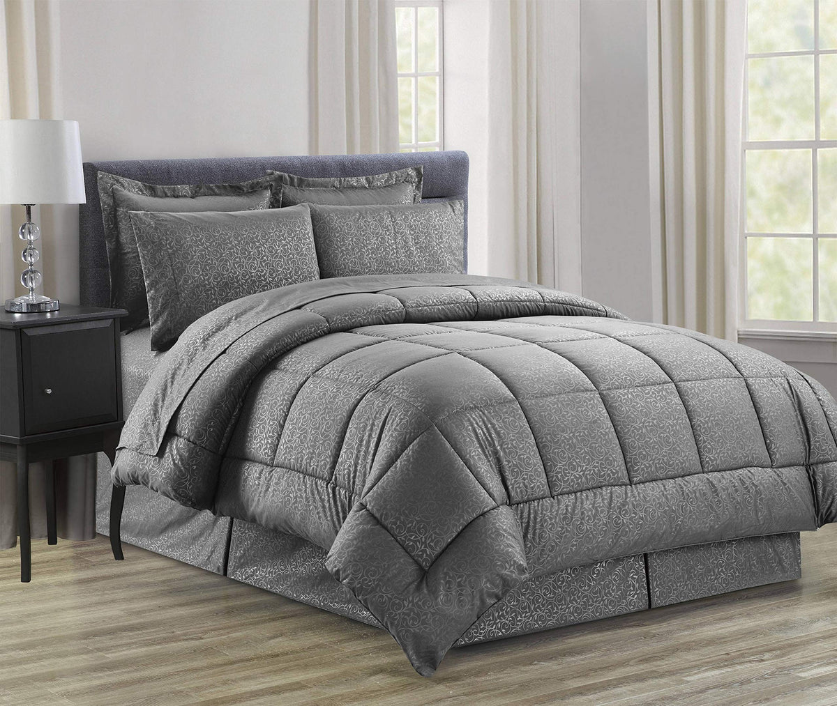Decor&More Home Essentials 8 Piece Embossed Vine Bed in a Bag Faith-Hope-Love-Home-Decor