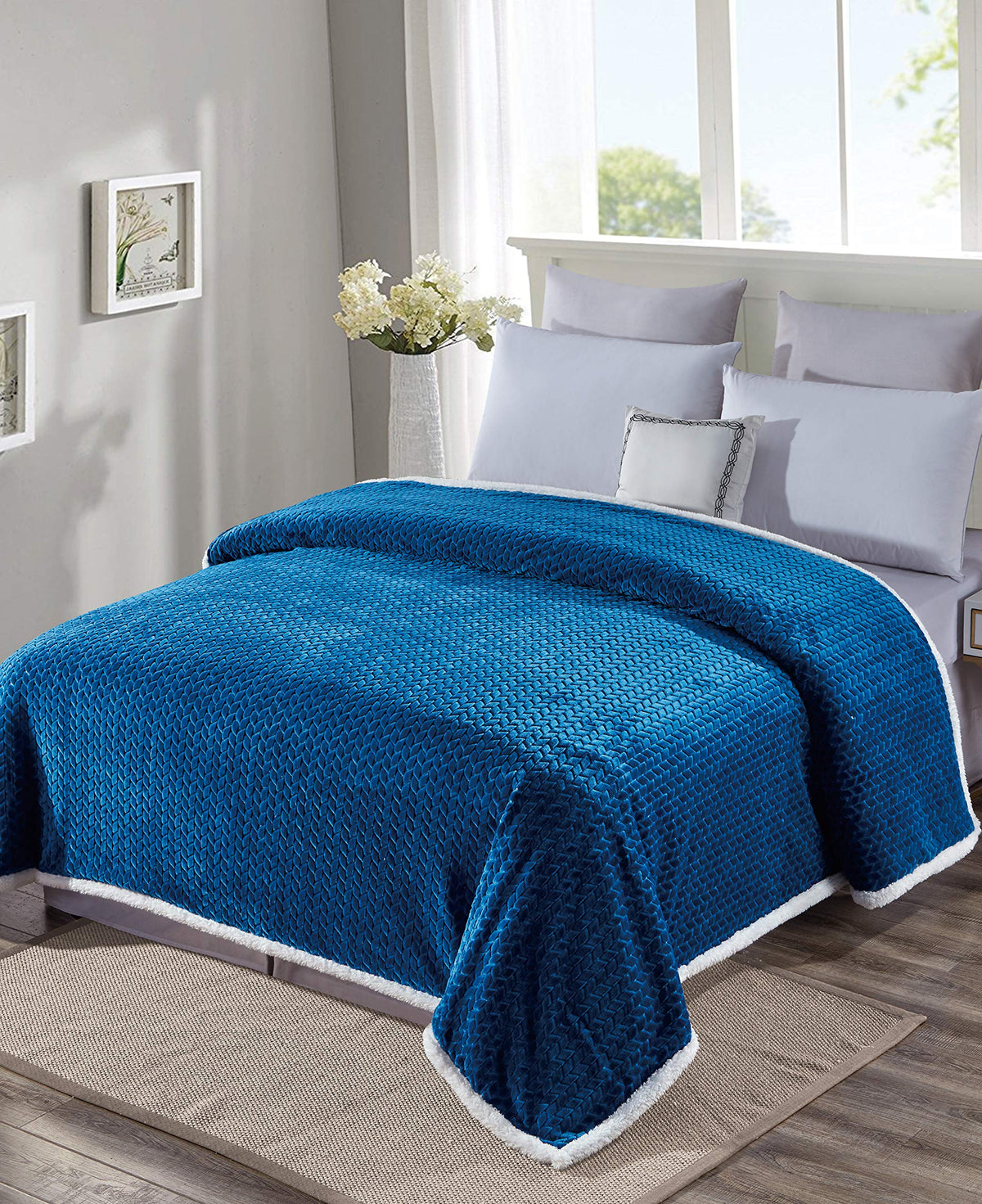 Decor&More Home Essentials Braided Sherpa Blanket Faith-Hope-Love-Home-Decor