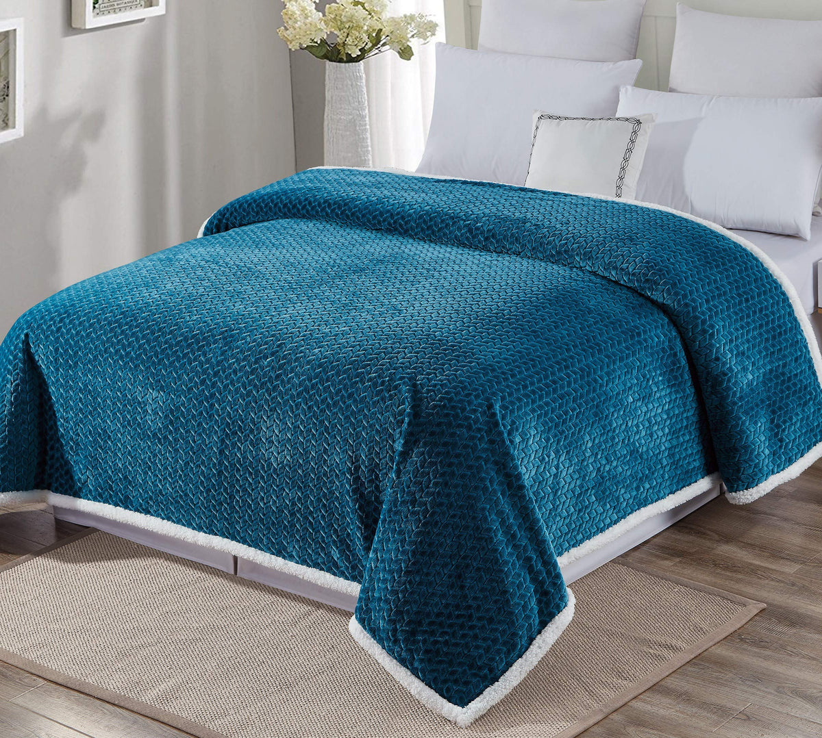 Decor&More Home Essentials Braided Sherpa Blanket Faith-Hope-Love-Home-Decor