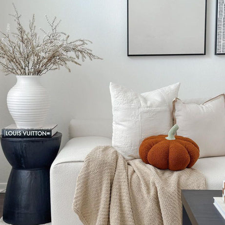 Jumbo Sherpa Orange Pumpkin Pillow