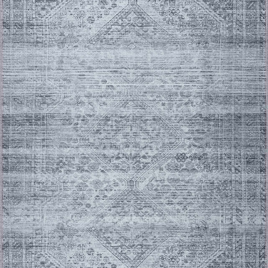 Barny Gray Blue Washable Rug