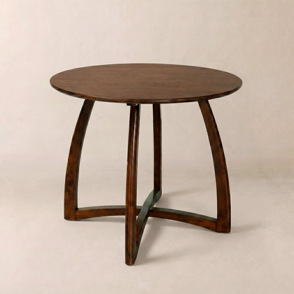 Alma 36 Inches Round Dining Table for 4, Mid-Century Modern Kitchen & Dining Room Tables Megsu