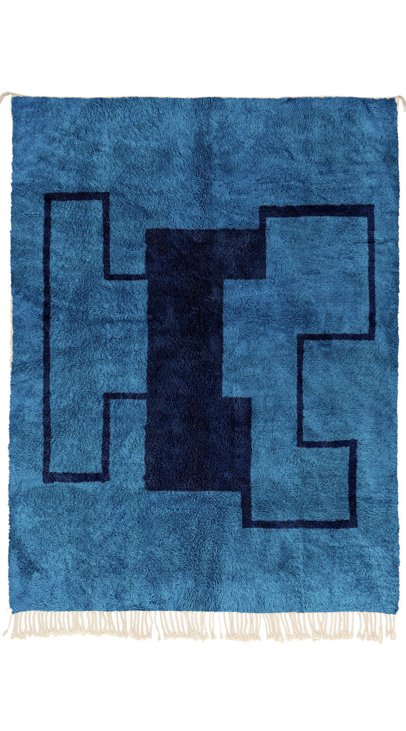 Authentic Beni Ourain Style Wool Rug Moroccan Artisan - LuxoraCraft