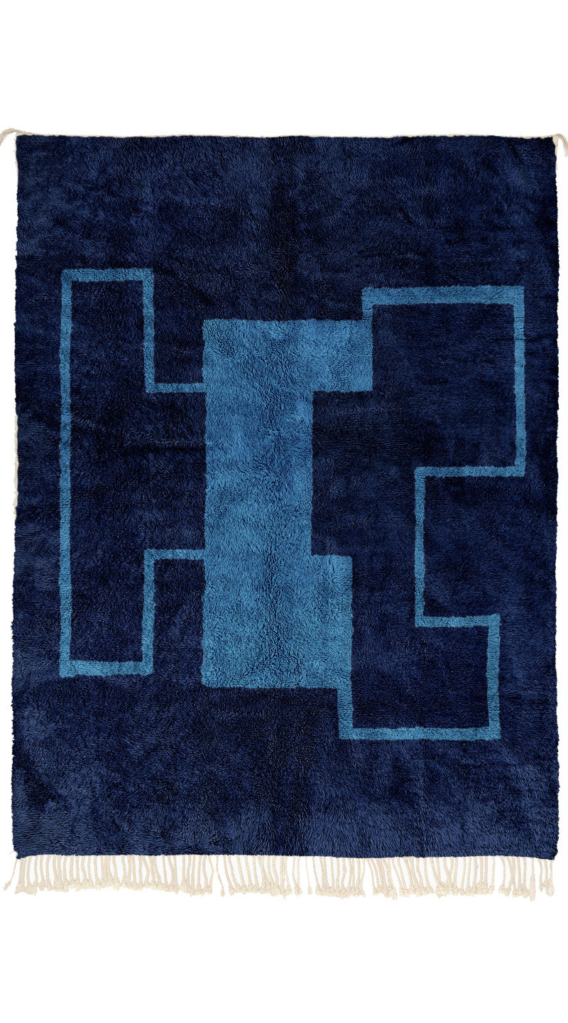 Moroccan Handwoven Beni Ourain Style Rug Neutral Pattern - LuxoraCraft
