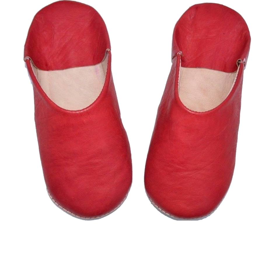 Moroccan Leather Slipper Orange Color - marrakechcraft
