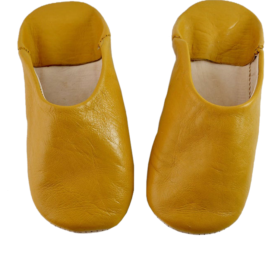 Moroccan Leather Slipper Mustard Color - marrakechcraft