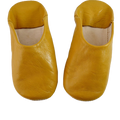 Mustard Moroccan Leather Slipper Handmade Babouche - LuxoraCraft