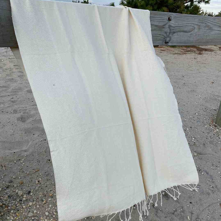 Yansima Peshtemal Towel Side View Luxury Turkish Hammam - LuxoraCraft