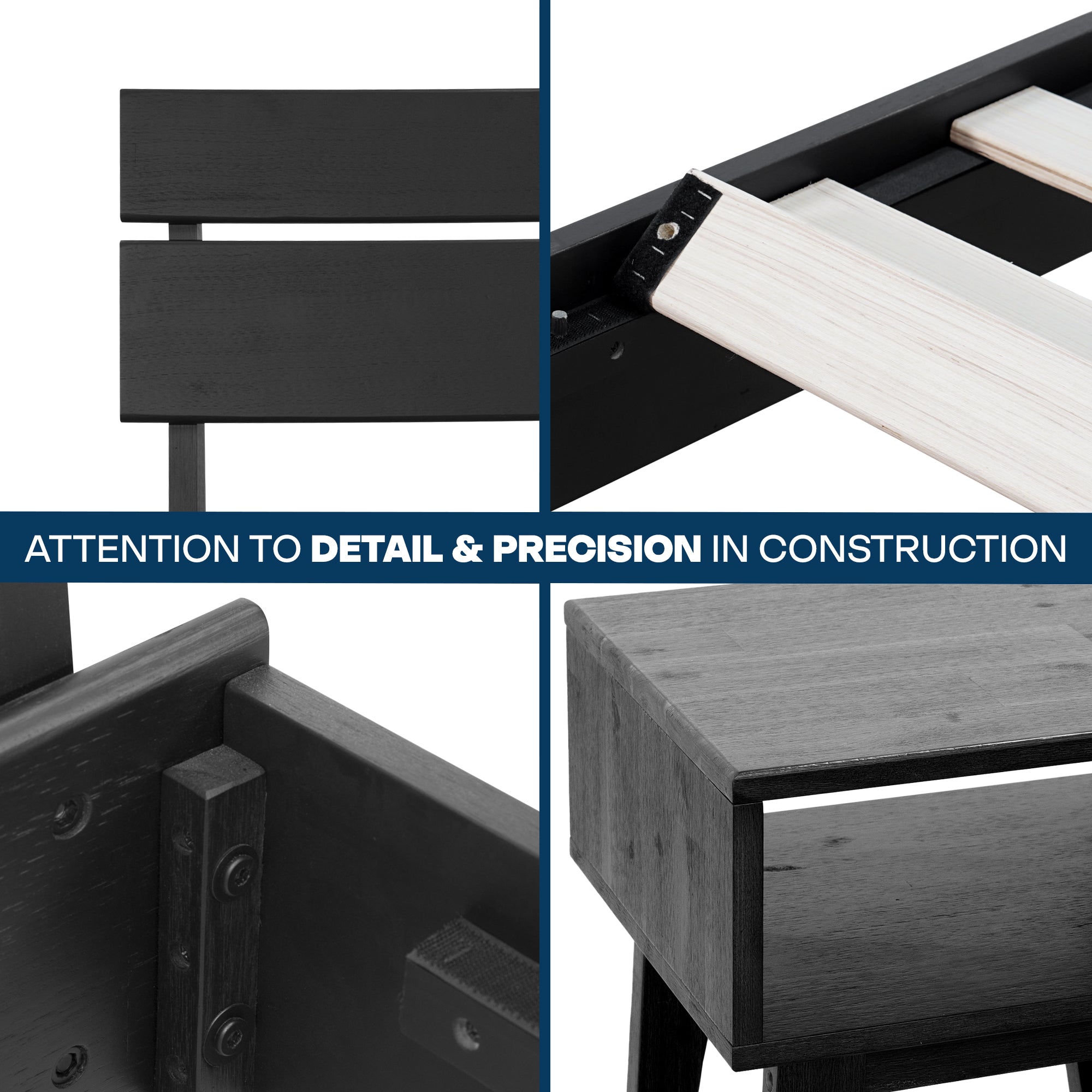 Aurora Solid Wood Bed Frame