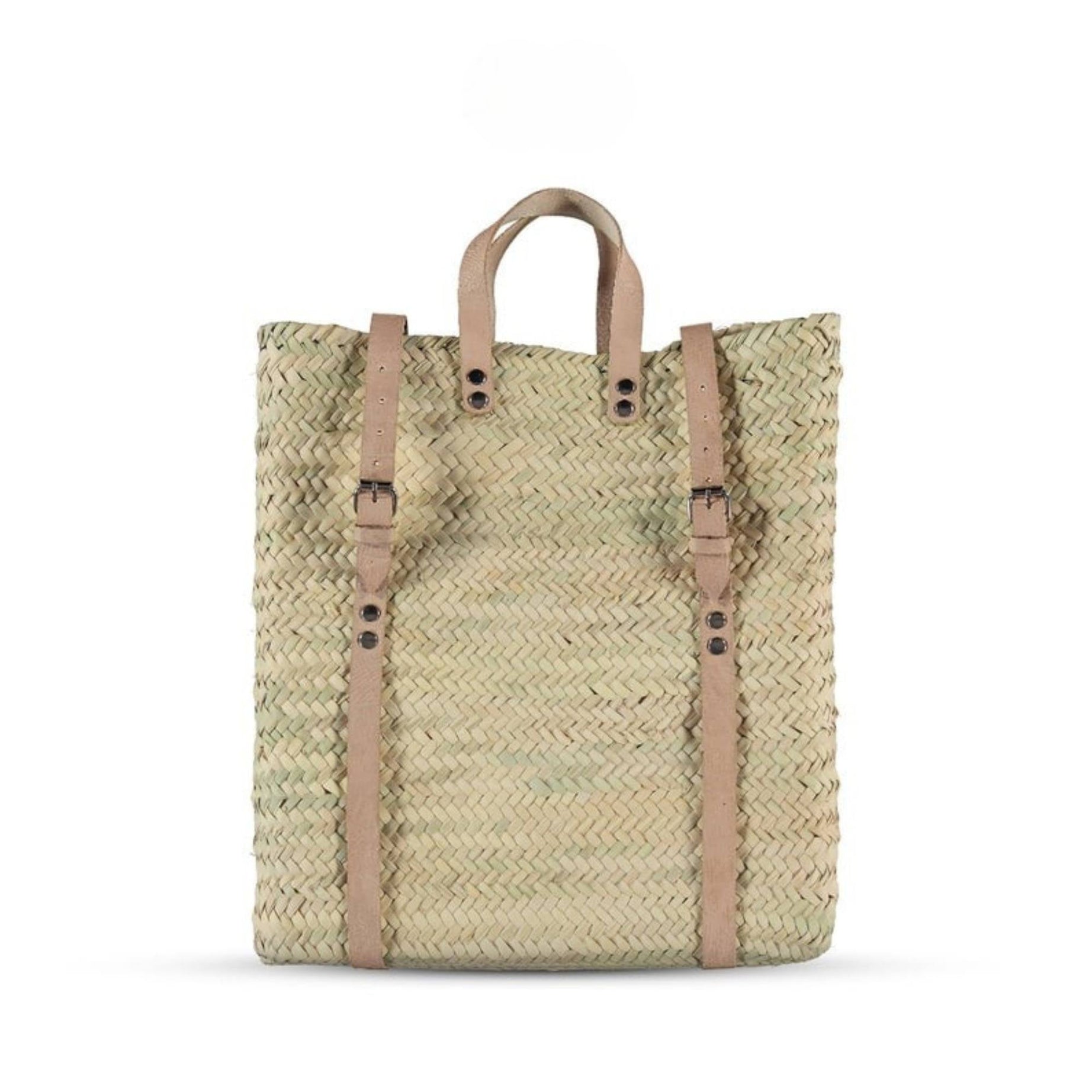 Beach Backpack Made from Woven Palm Leaves