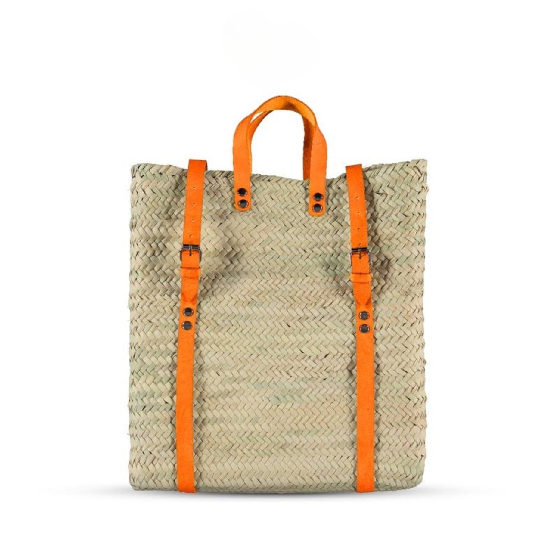 Beach Backpack Made from Woven Palm Leaves