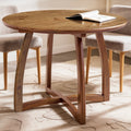 Alma 36 Inches Round Dining Table for 4, Mid-Century Modern Kitchen & Dining Room Tables Megsu