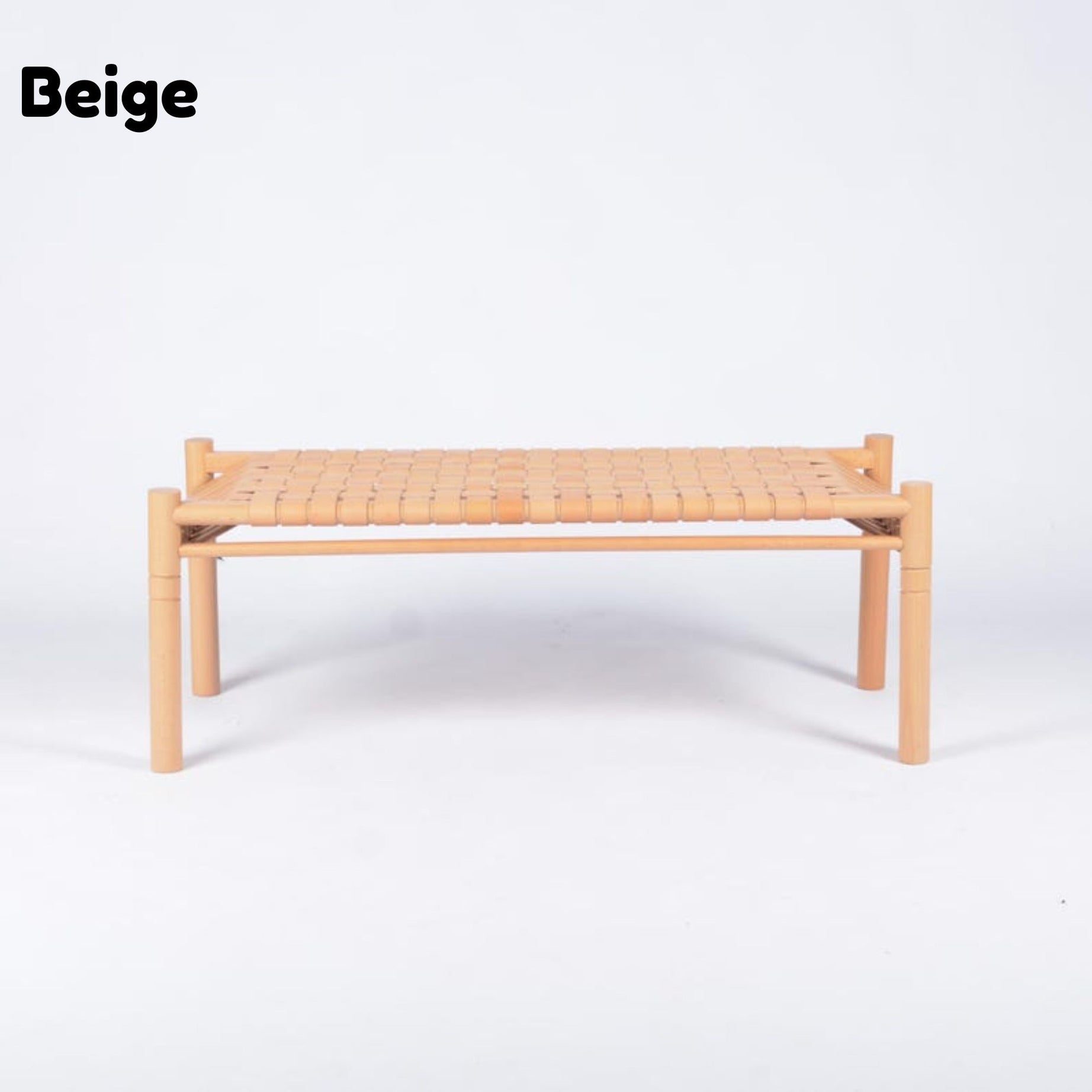 Halden Entryway Leather Bench – Cognac Finish Teak & Cognac Leather