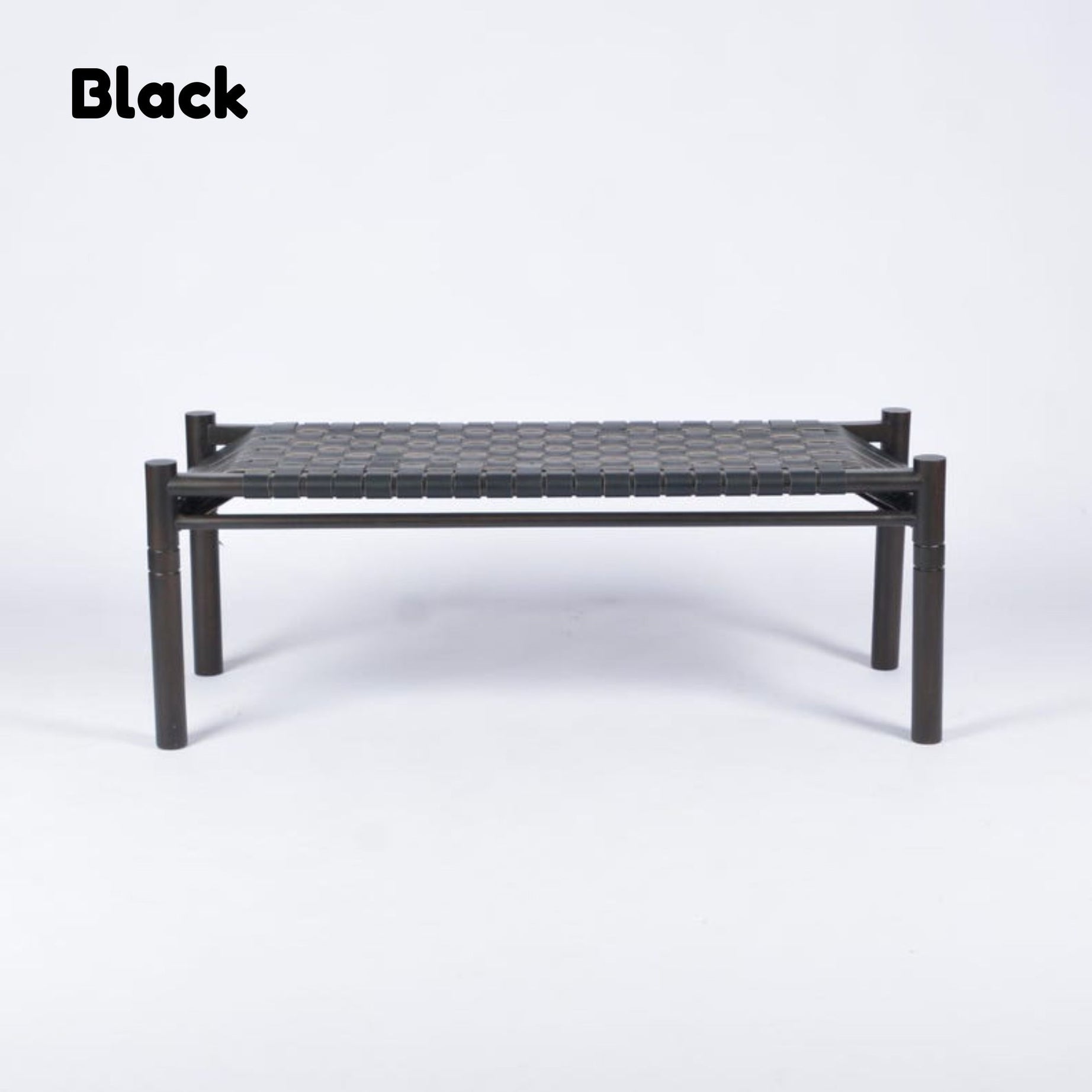 Halden Entryway Leather Bench – Cognac Finish Teak & Cognac Leather