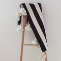 Black White Handmade Moroccan Blanket Throw Living Room - LuxoraCraft