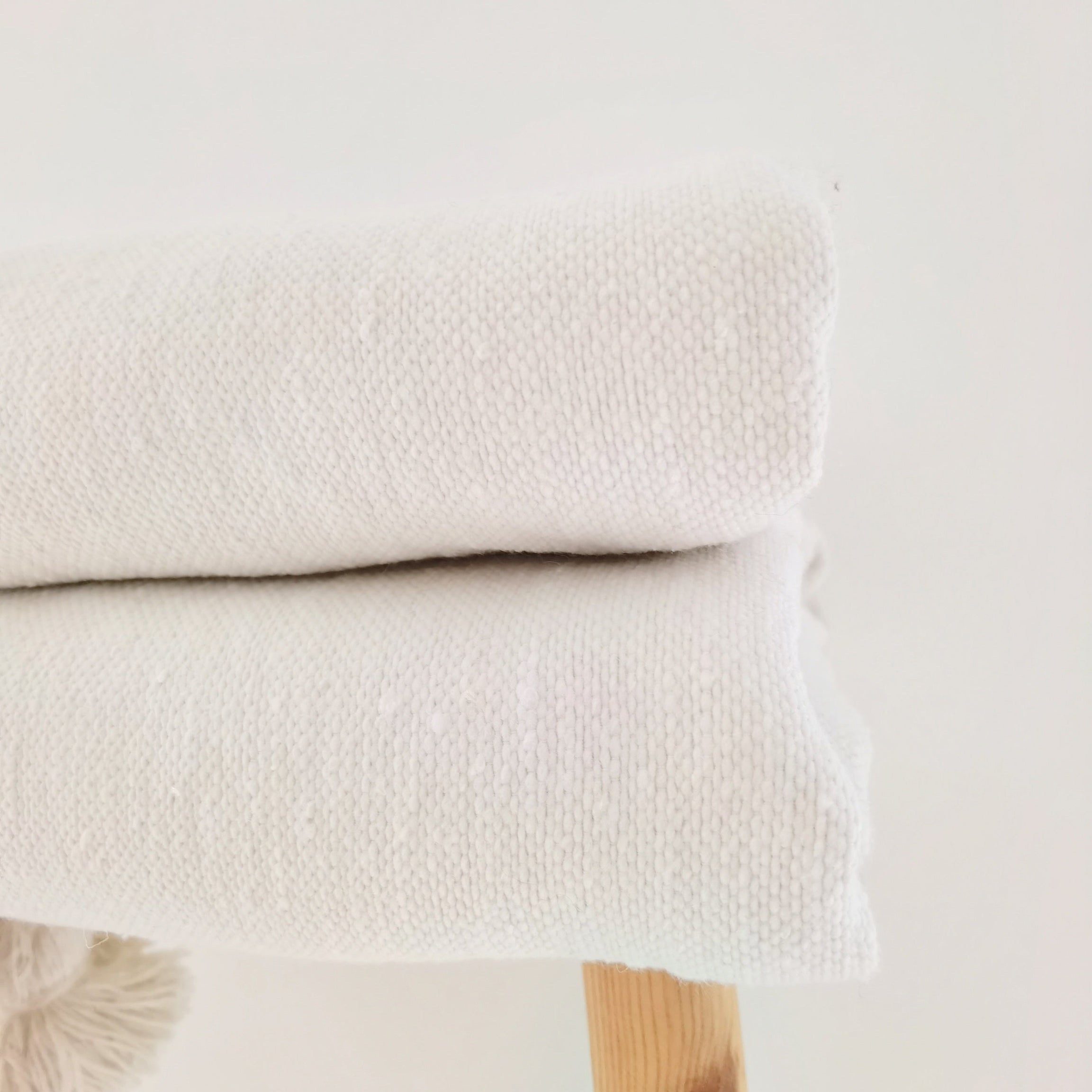 Handmade Moroccan Blanket Throw White - artihandmade