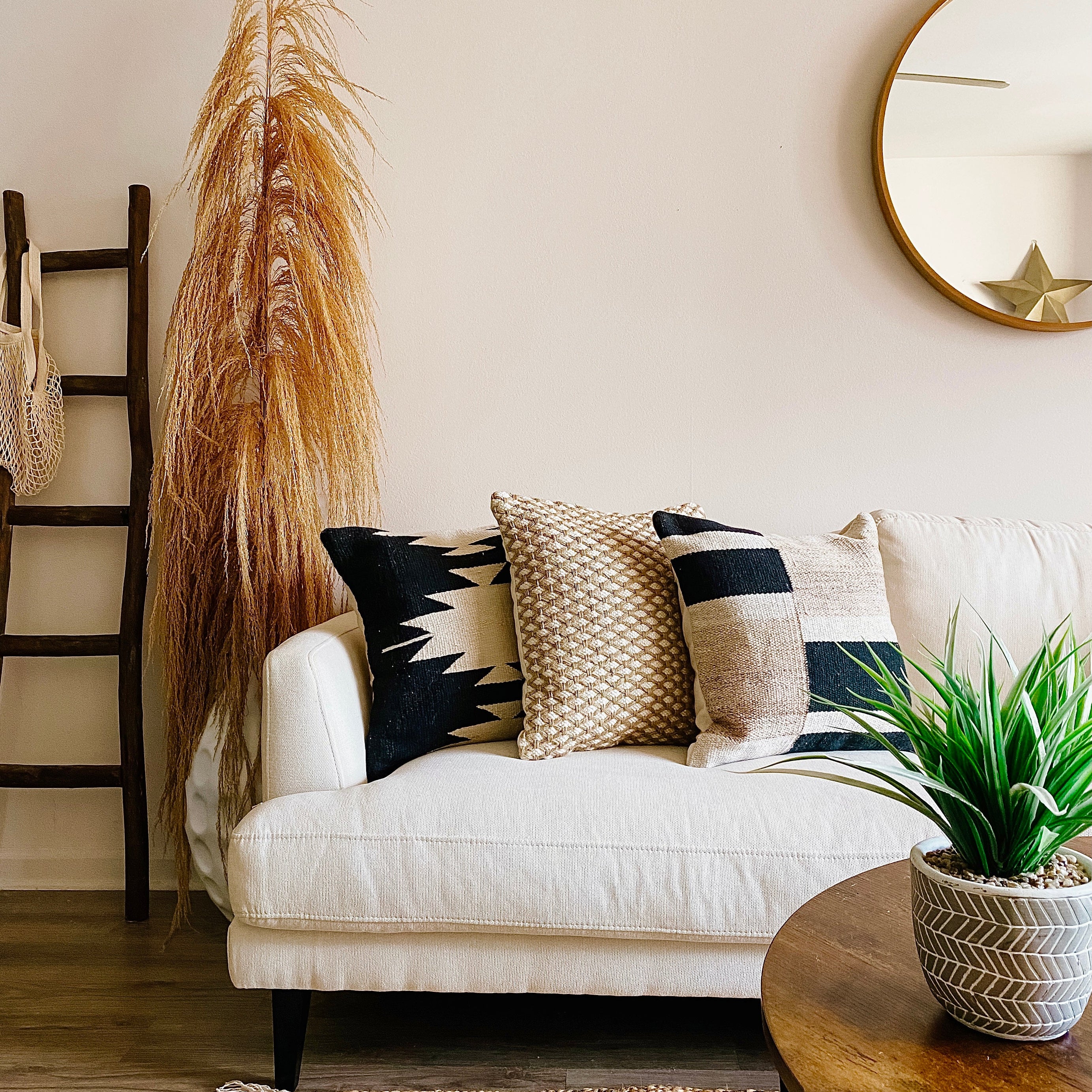 Calabasas Pillow Cover – Soft Neutral Minimalist Throw Pillow
