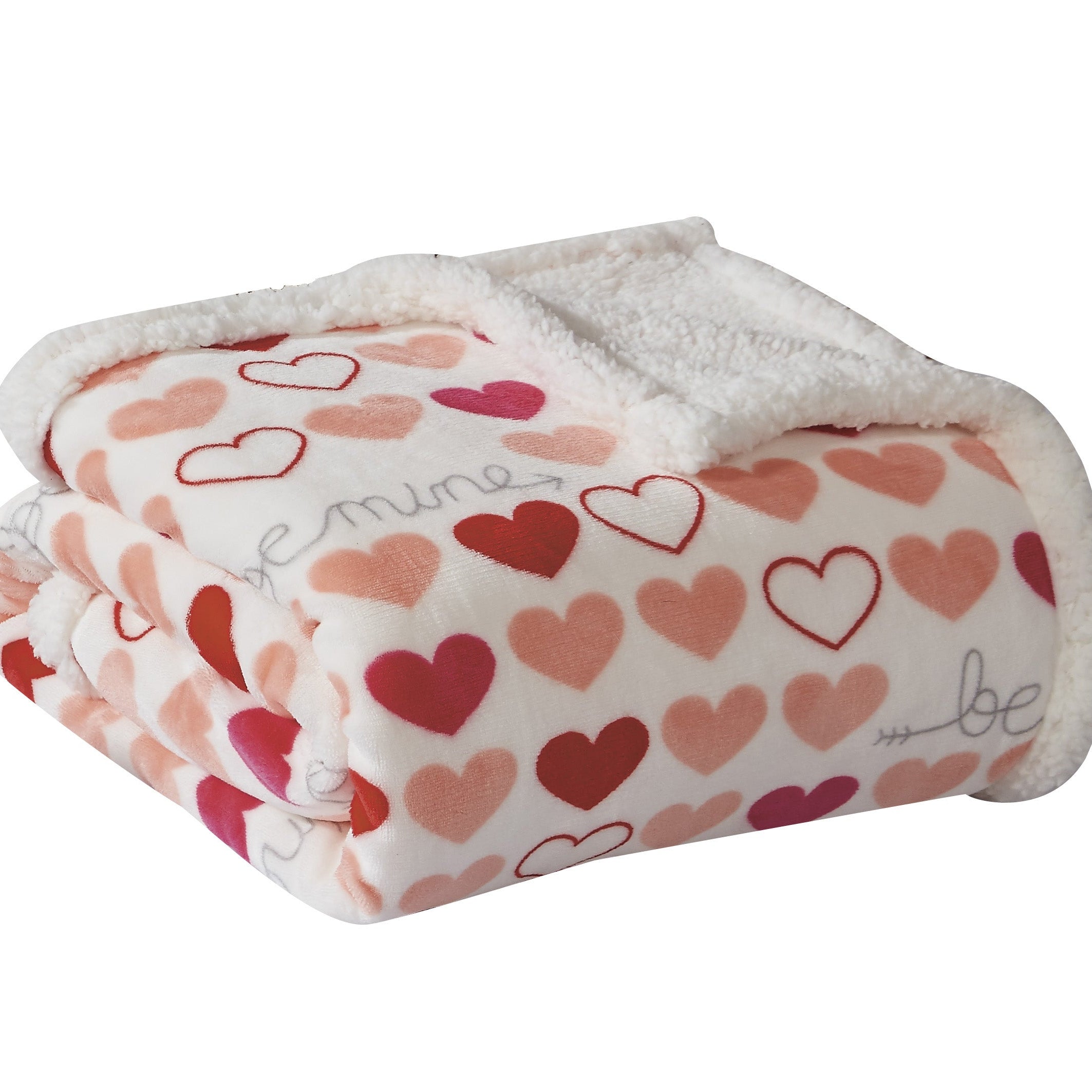 FAITH, HOPE, LOVE HOME DÉCOR Heart Throw Blanket – Ultra Soft Microplush 50"x60" | Cozy Love Theme Gift for Couch, Bed, Travel | Washable