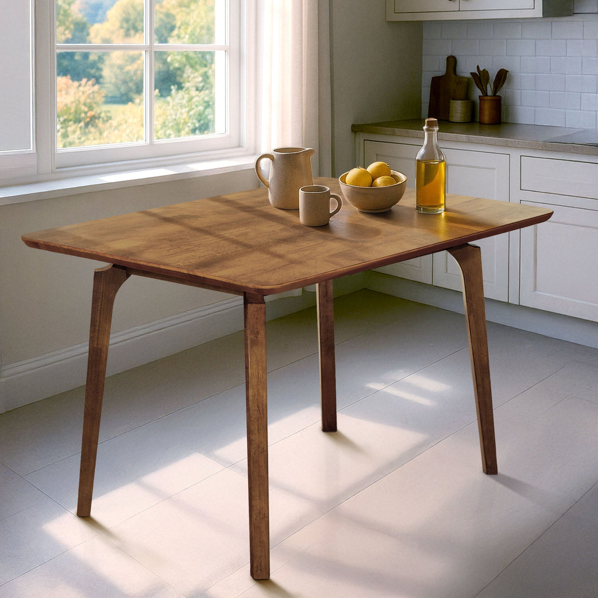 Acacia Verve 48" Solid Wood Dining Table - Ideal Kitchen Table for 4 Megsu