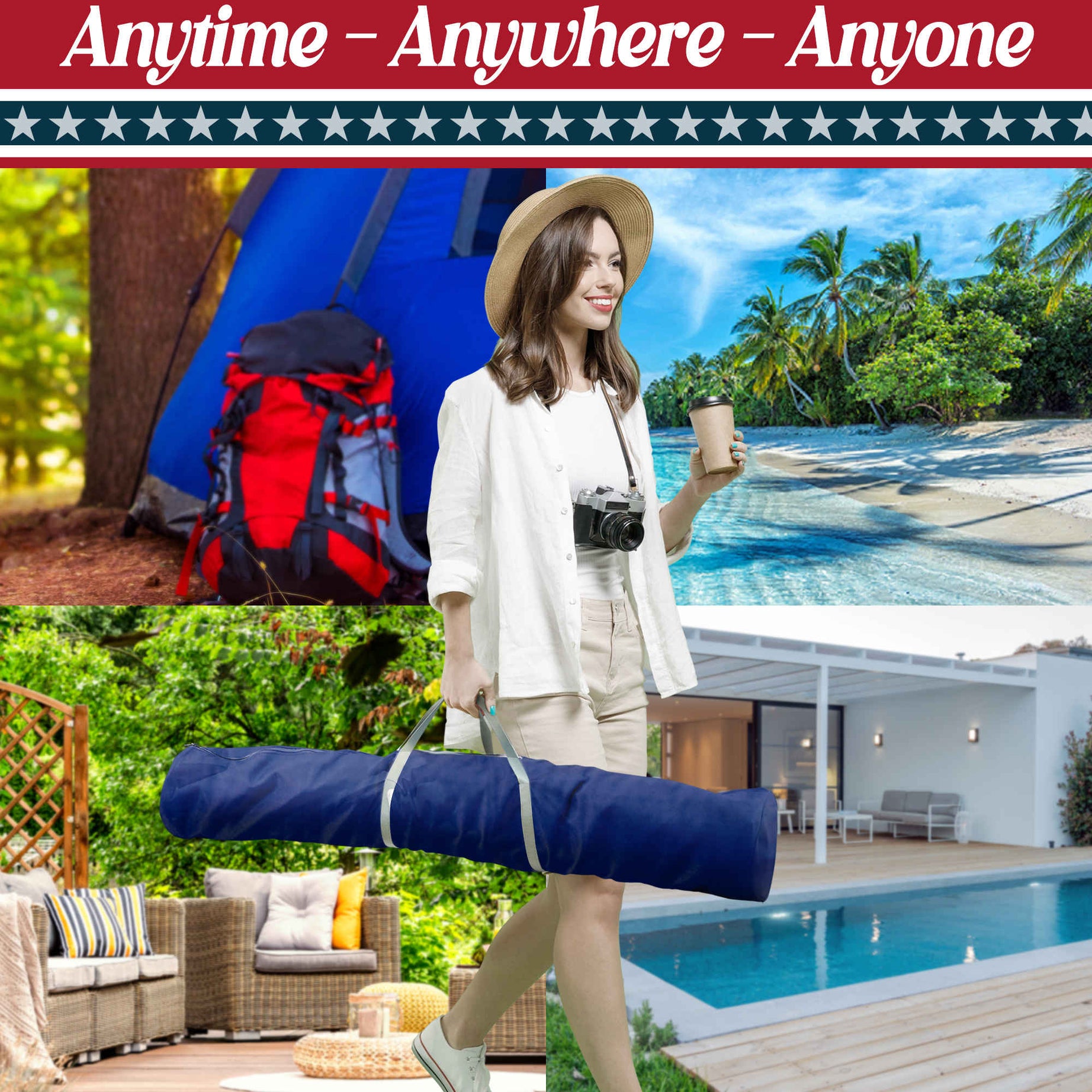 Tranquillo Uniki Canvas Hammock with Stand for Ultimate Relaxation