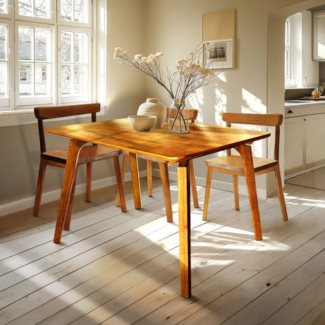 Acacia Verve 48" Solid Wood Dining Table - Ideal Kitchen Table for 4