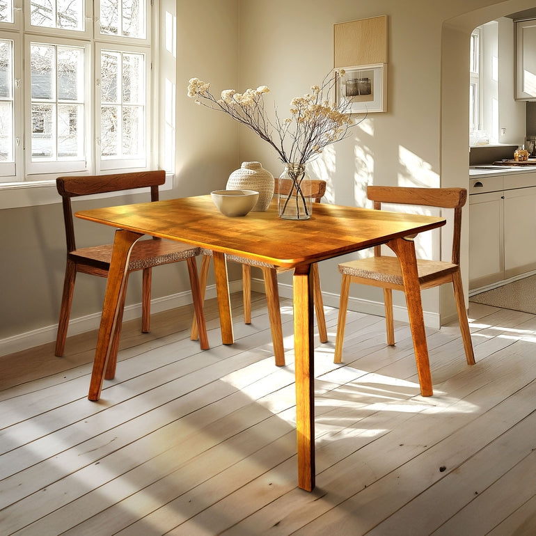 Acacia Verve 48" Solid Wood Dining Table - Ideal Kitchen Table for 4 Megsu