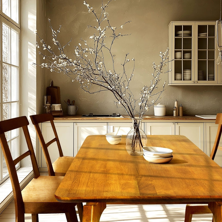Acacia Verve 48" Solid Wood Dining Table - Ideal Kitchen Table for 4 Megsu