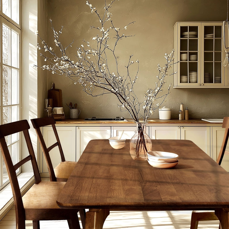 Acacia Verve 48" Solid Wood Dining Table - Ideal Kitchen Table for 4 Megsu