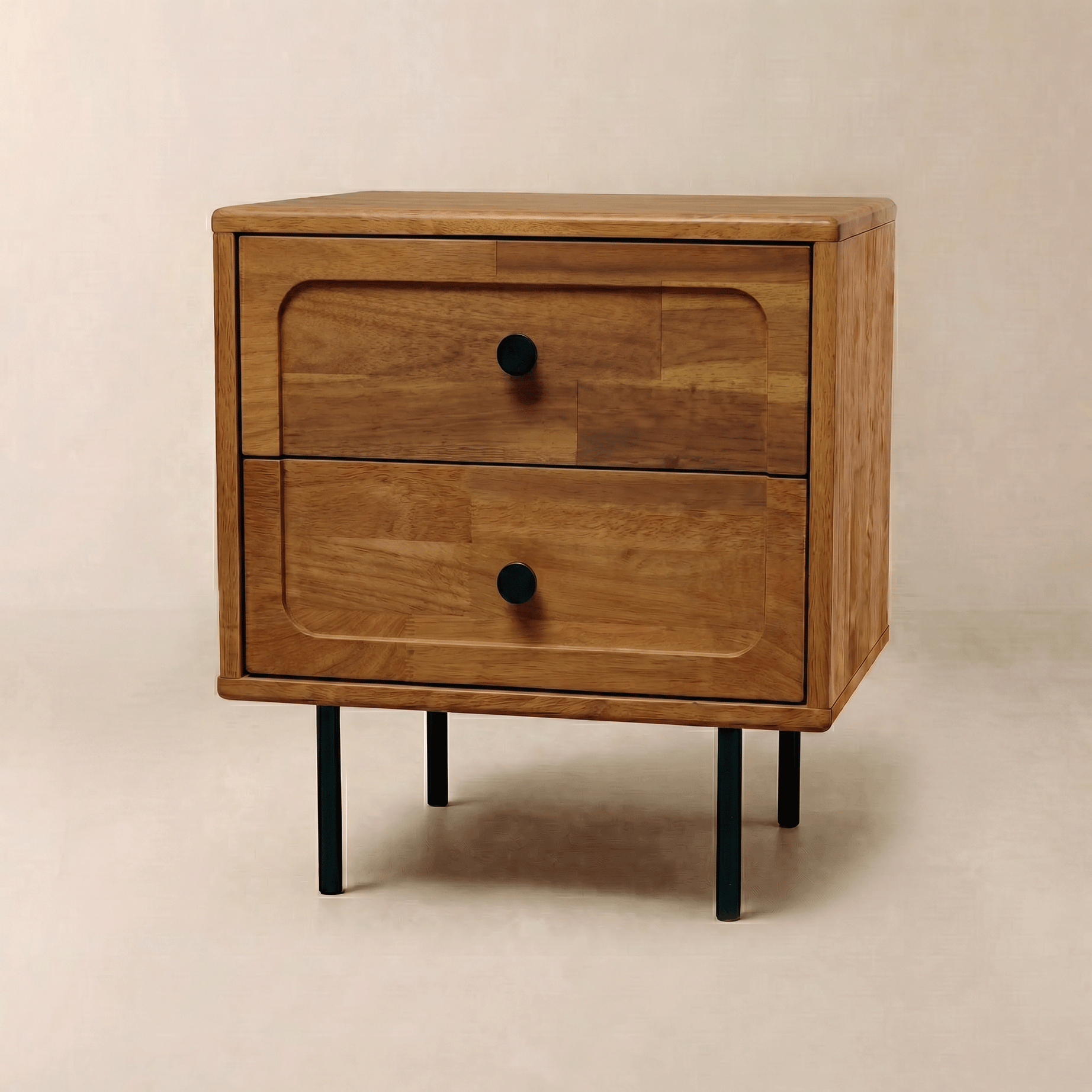 Savana Solid Wood 2-Drawer Nightstand