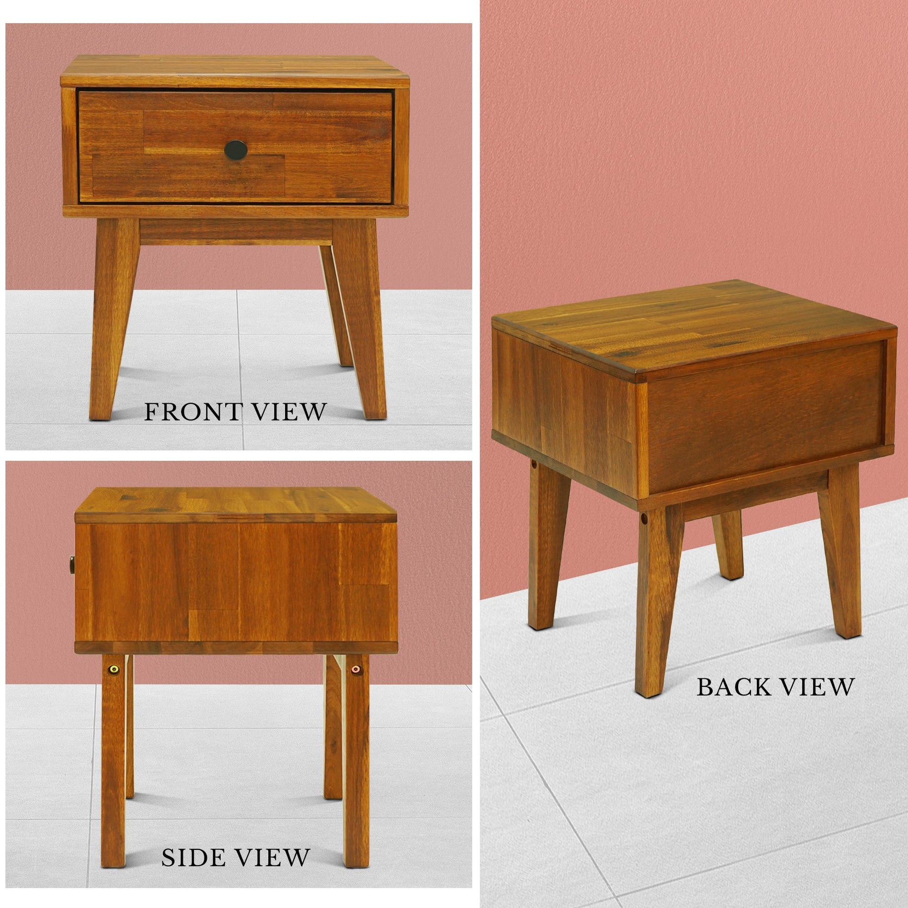 Sofia Solid Wood Nightstand