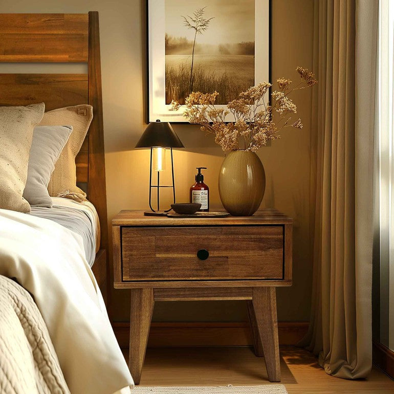 Sofia Solid Wood Nightstand Megsu